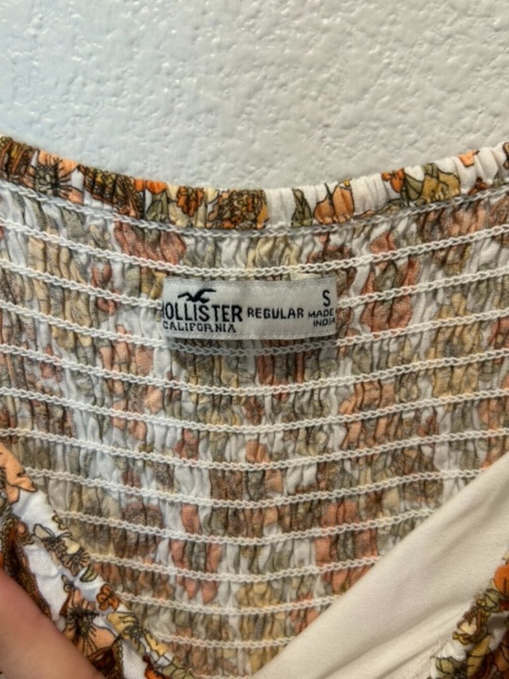 Floral Summer Dress, Orange and Yellow, Size S - Picture 4 of 4